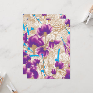 Watercolor Floral Wedding Invitation Editable