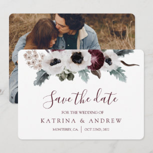 Watercolor Floral Wedding Save The Date Cards