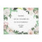 Watercolor Floral Will You Be My Bridesmaid Card