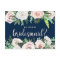 Watercolor Floral Will You Be My Bridesmaid Card