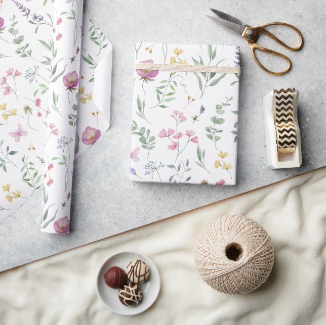 Watercolor floral Wrapping Paper (Crafts)