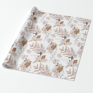 Watercolor Floral Wrapping Paper Sheets