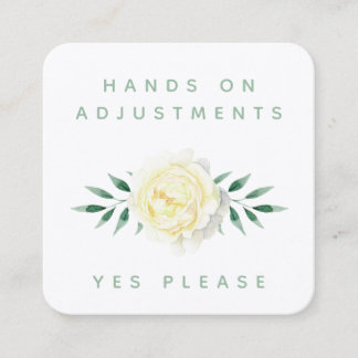 Watercolor Floral Yoga Adjustment Consent Cards