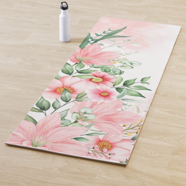 Watercolor Floral Yoga Mat (In Situ)