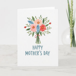 Watercolor Florals Mothers Day Card