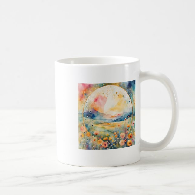 Watercolor Florals Pattern  Coffee Mug (Right)