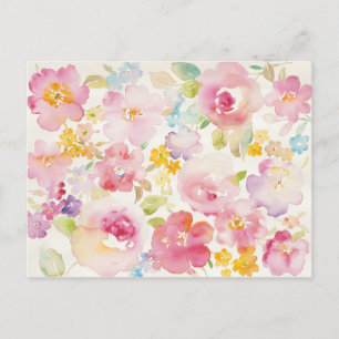 Watercolor Florals Postcard