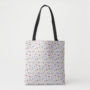 Watercolor Florals Tote Bag