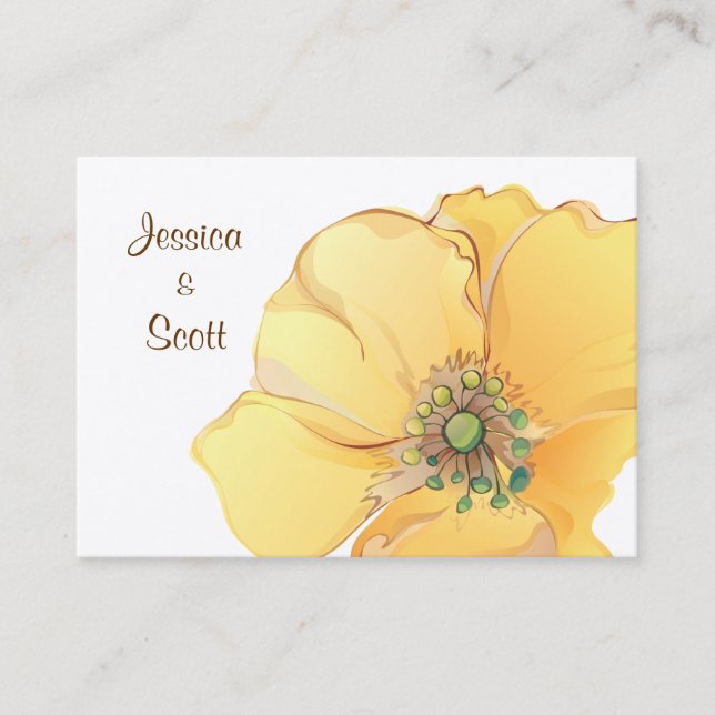 Watercolor Florals Wedding Directions Card (Front)