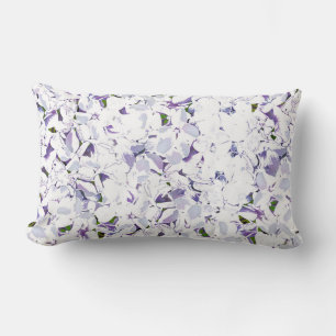 Watercolor flower bouquet of hydrangeas. lumbar cushion