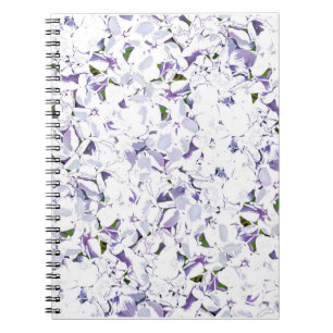 Watercolor flower bouquet of hydrangeas.  notebook