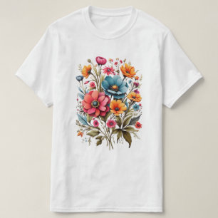 Watercolor Flower Bouquet T-Shirt