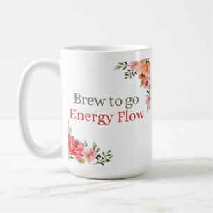 Watercolor Flower Brew To Go Energy Flow Coffee Mug