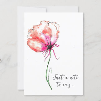 Watercolor Flower Card 