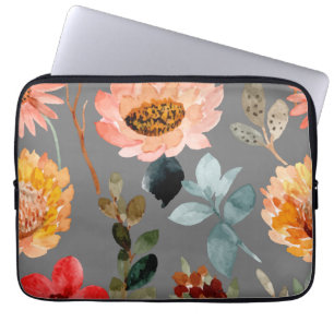 Watercolor Flower Colourful Nature Cute Laptop Sleeve