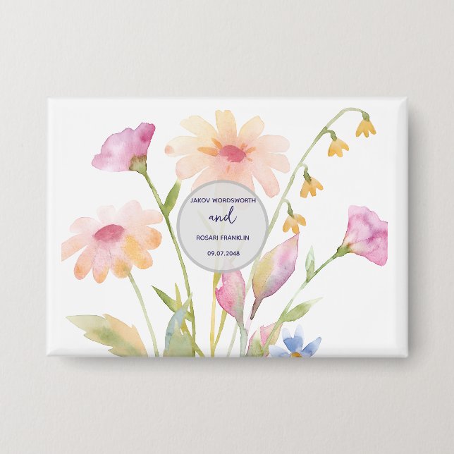 watercolor flower editable (Front)