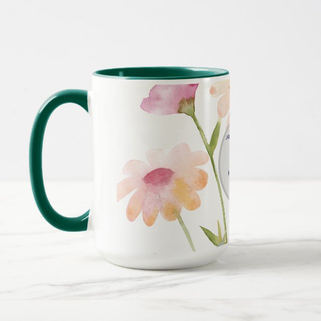 watercolor flower editable mug (Left)