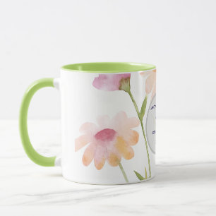 watercolor flower editable mug