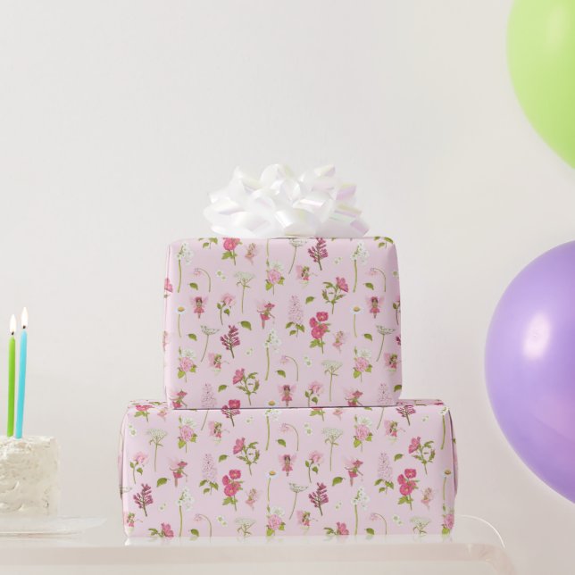 Watercolor Flower Fairy Wrapping Paper (Party Gifts)