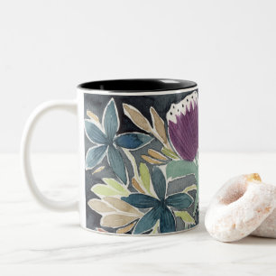 Watercolor Flower Garden Two-Tone Coffee Mug