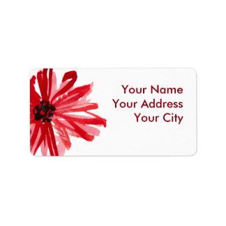 Watercolor flower label