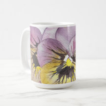 Watercolor flower mug