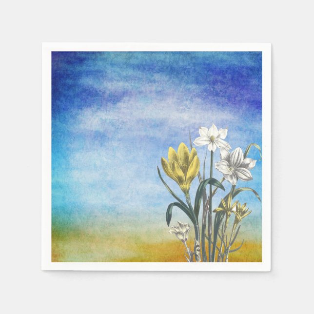 Watercolor Flower Napkins (Front)