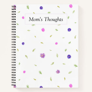 Watercolor Flower Notebook Personalized for Mom