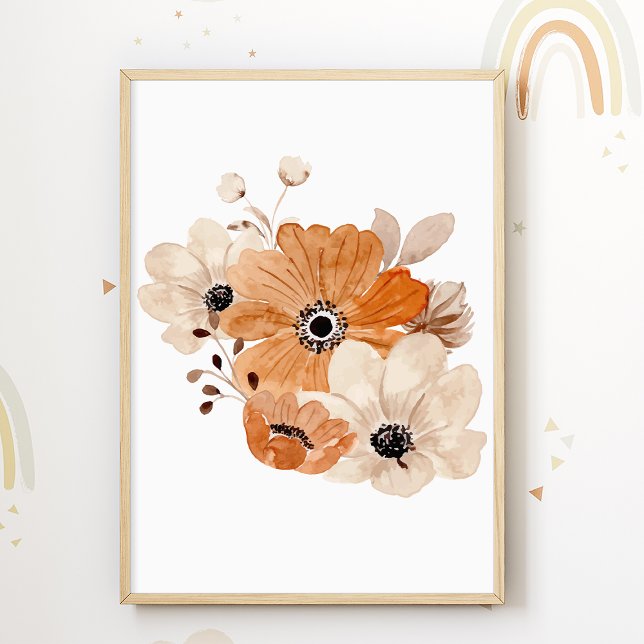 Watercolor Flower Poster Nature Kids Room Print (Creator Uploaded)