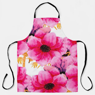 Watercolor flower seamless pattern background,beau apron