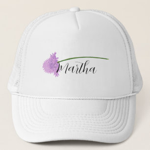Watercolor flower with your name Trucker Hat