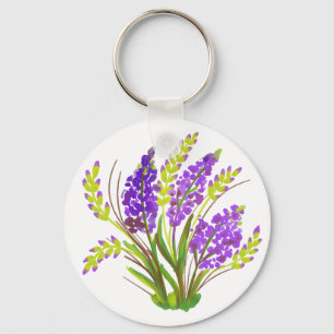 Watercolor Flowers 06  Keychain