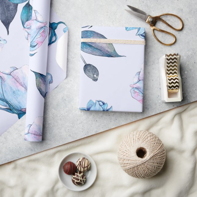Watercolor Flowers 10 Wrapping Paper (Crafts)