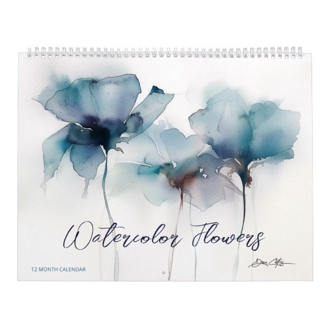 Watercolor Flowers 1 Calendar (Cover)