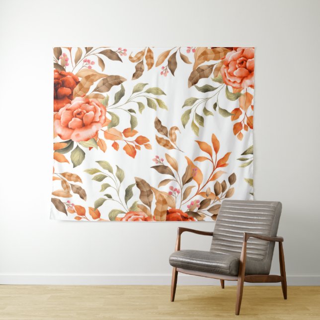 Watercolor Flowers 1 Tapestry (In Situ (Horizontal))