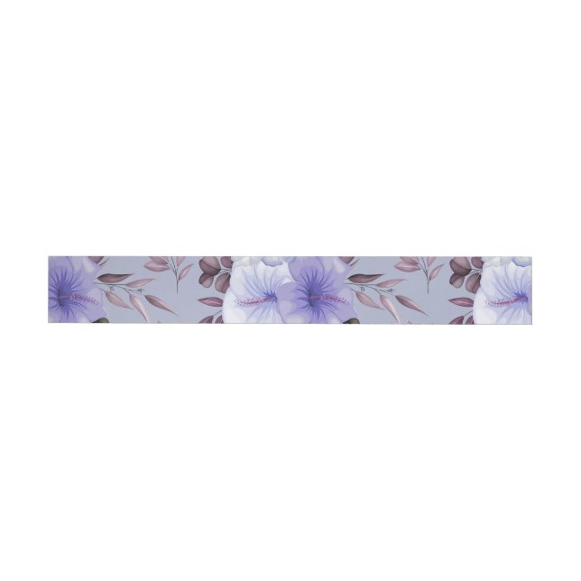 Watercolor Flowers 27 Wraparound Address Label (Individual)