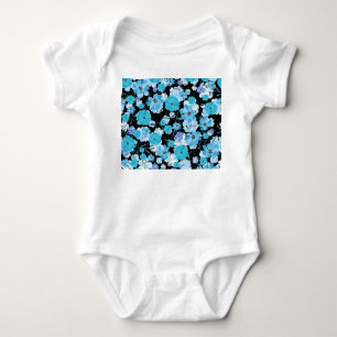 Watercolor Flowers: A Delicate Tapestry Baby Bodysuit