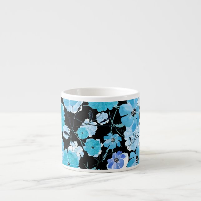 Watercolor Flowers: A Delicate Tapestry Espresso Cup (Front)