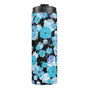 Watercolor Flowers: A Delicate Tapestry Thermal Tumbler