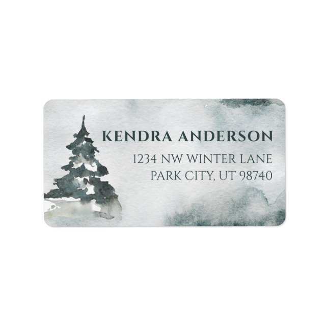 Watercolor Flowers Address Label (Front)