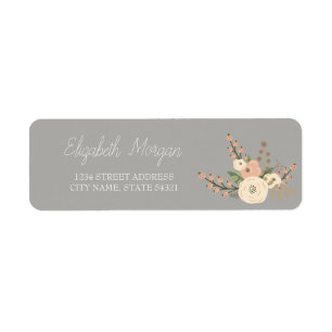 Watercolor Flowers Address Label Return Address Label