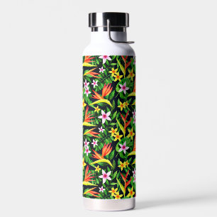 Watercolor Flowers And Fruit Floral Pattern-23768 Water Bottle