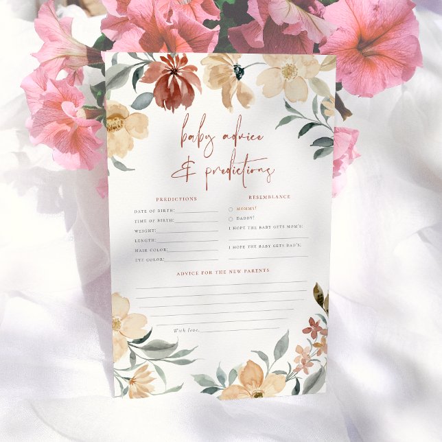 Watercolor Flowers Baby Prediction & Advice Game (Creator Uploaded)