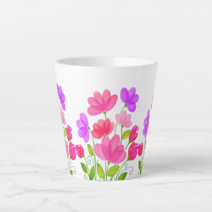 Watercolor Flowers Banquet Design-42704 Latte Mug