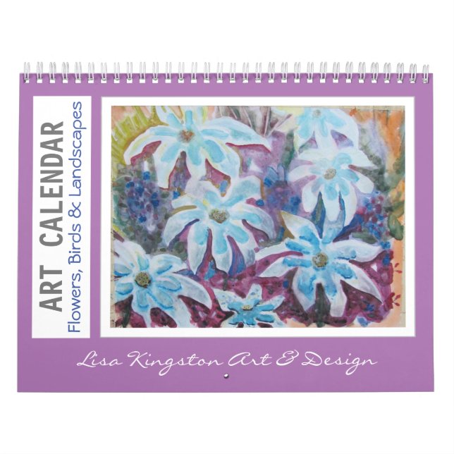 Watercolor Flowers Birds and Landscapes Calendar (Cover)
