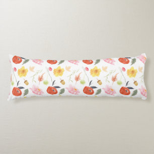 Watercolor Flowers Body Cushion