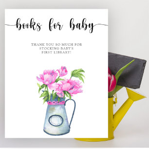 Watercolor flowers - books for baby poster