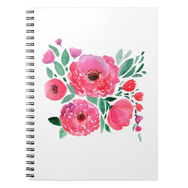 Watercolor flowers, bouquet 2. notebook (Front)