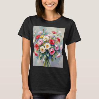 Watercolor flowers bouquet T-shirt 