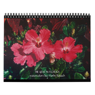 Watercolor Flowers Calendar